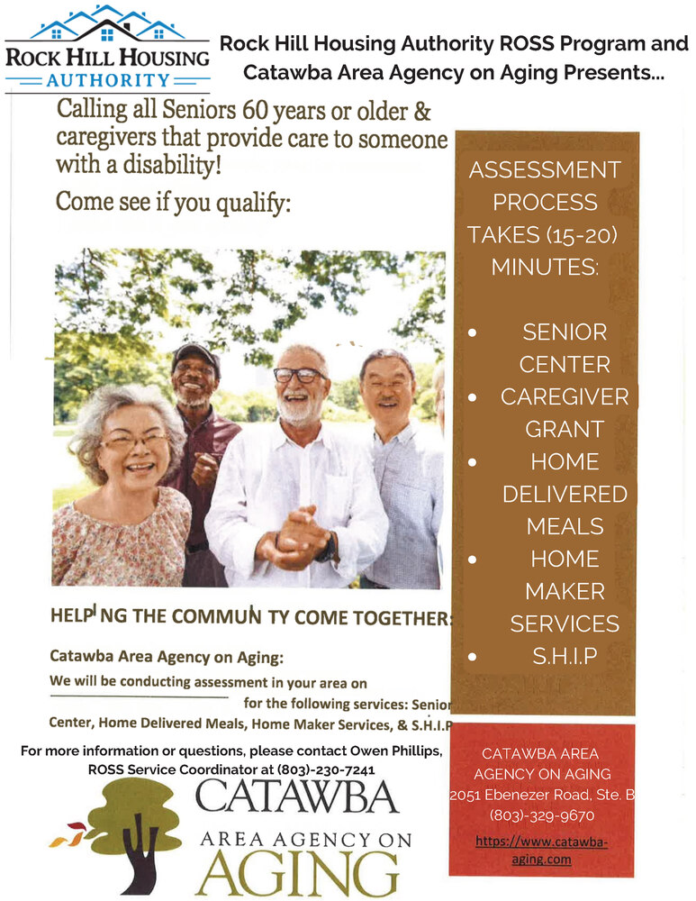 Catawba Area Agency on Aging- Event Flyer with all information as listed above.