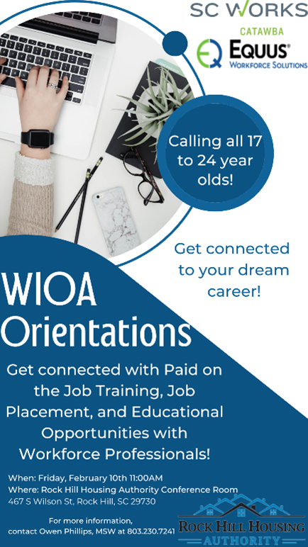 WIOA Orientations flyer. All information from this flyer is listed above.