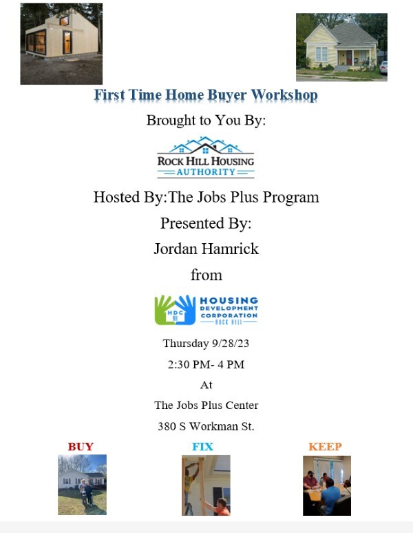 First Time Homebuyer Flyer. All information from this flyer is listed above.