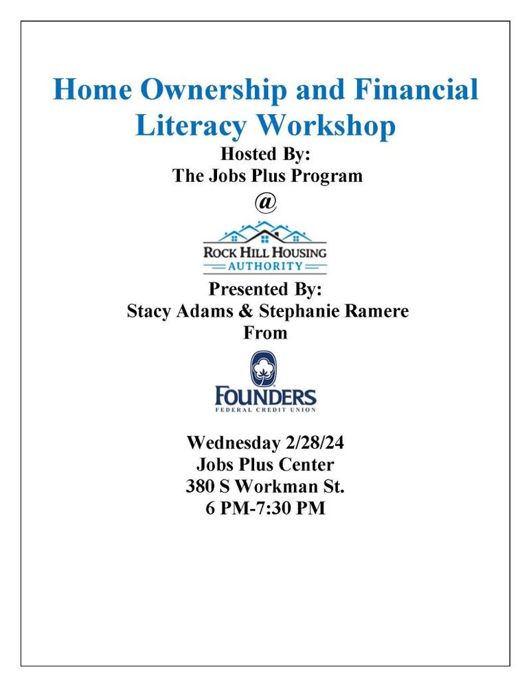 Founders Home Ownership Flyer. Information in this flyer is in the text above. 