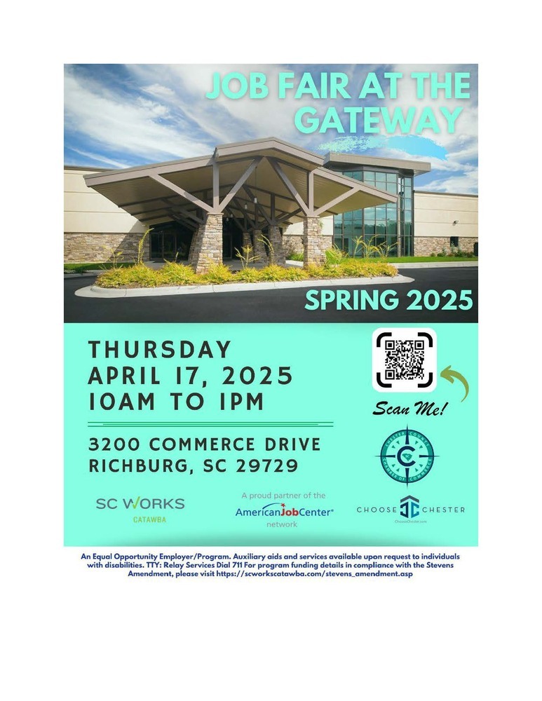 RHHA Job Fair flyer, the information on the flyer is in the text above. 