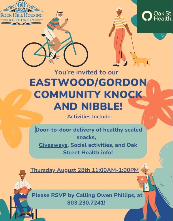 Eastwood-Gordon Community Knock and Nibble flyer. All information on this flyer is listed above.