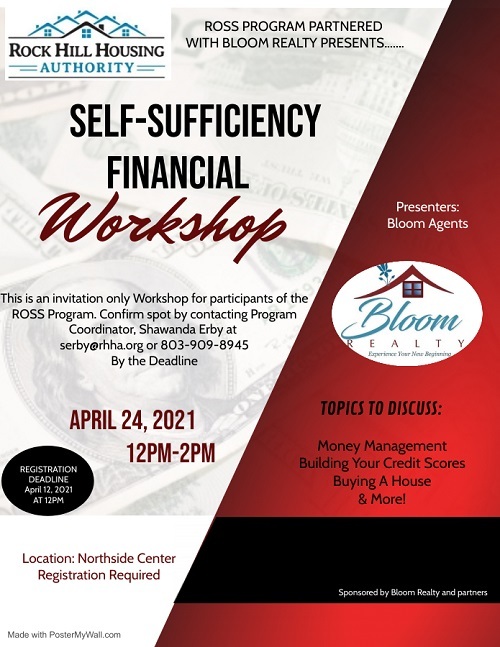 Financial Workshop flyer - all info above