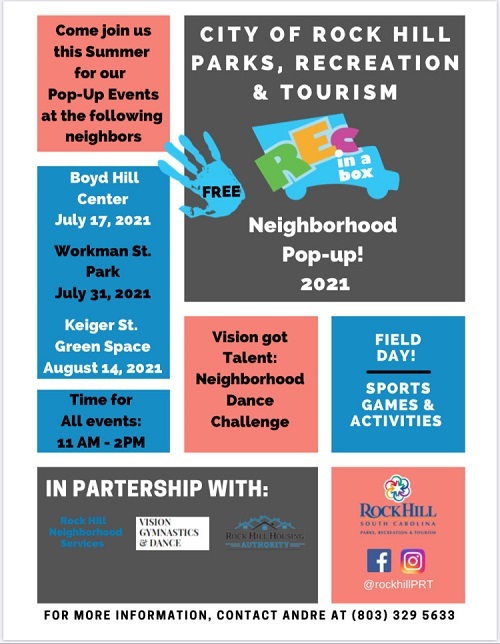 Neighborhood Popup Events flyer - all info above