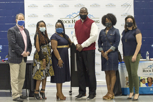 Rock Hill Housing Authority\'s Executive Director and ROSS Program Coordinator pictured with Business Empowerment Expo guest speakers.