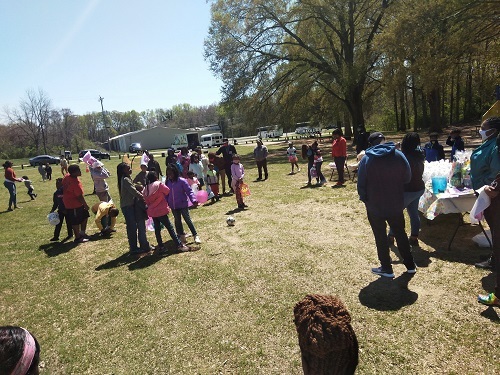 Workman Street families came out to the 1st Annual Community Easter Egg Hunt for some family fun.