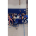 woman sitting in a group talking