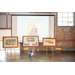  Projector screen and framed, printed layouts of the Housing Authority.  